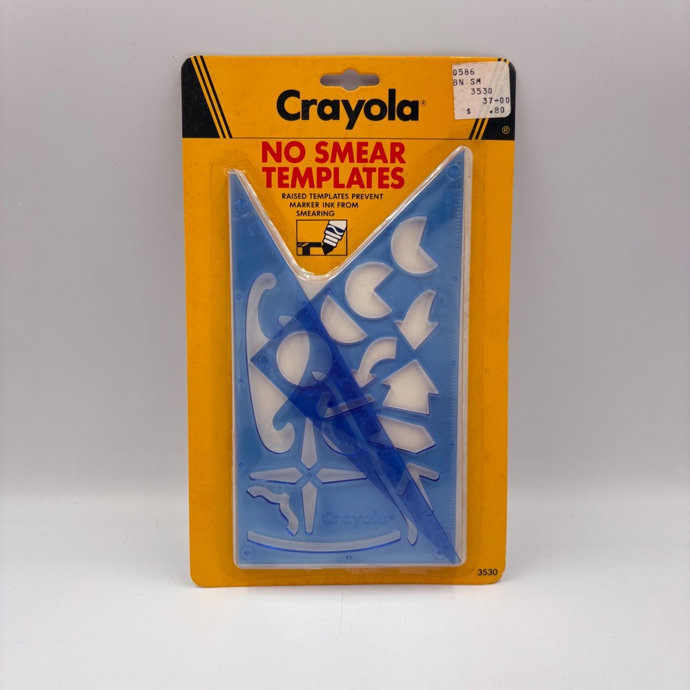 Crayola No Smear Templates Kids Vintage 1986 Stencils 3530 NIB